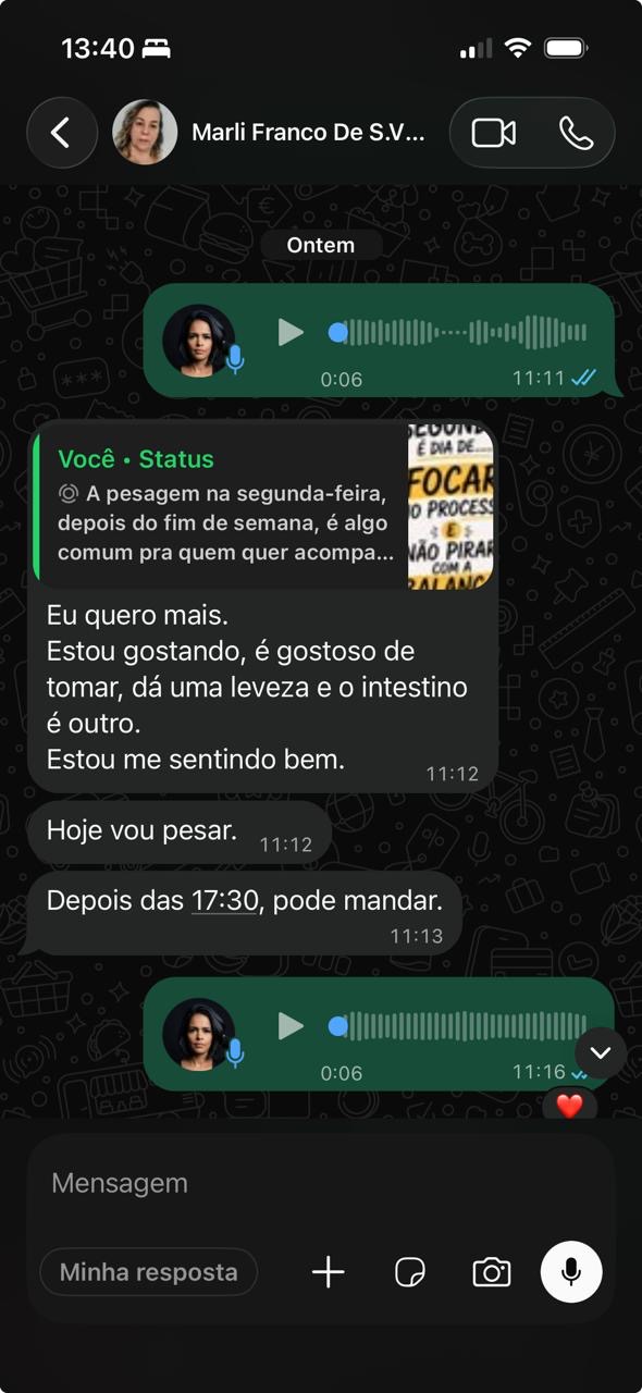 Feedback da Marli Franco
