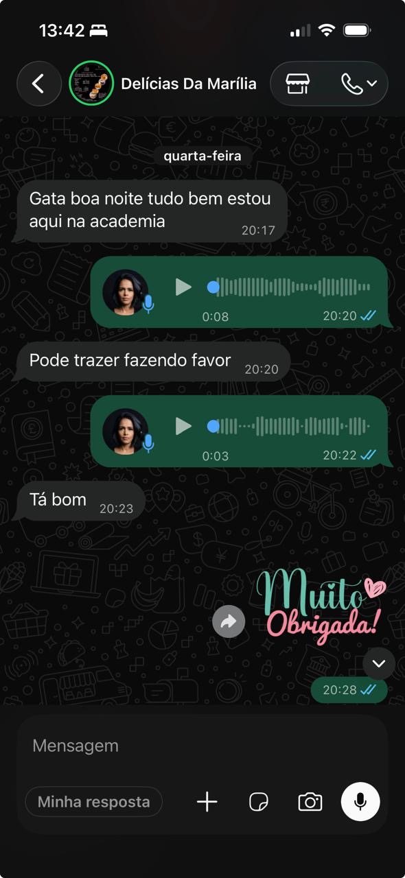Feedback da Delícias da Marília